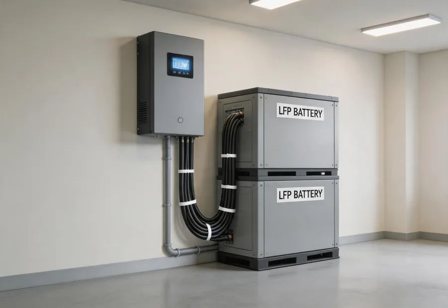 Deye hybrid inverter and battery system